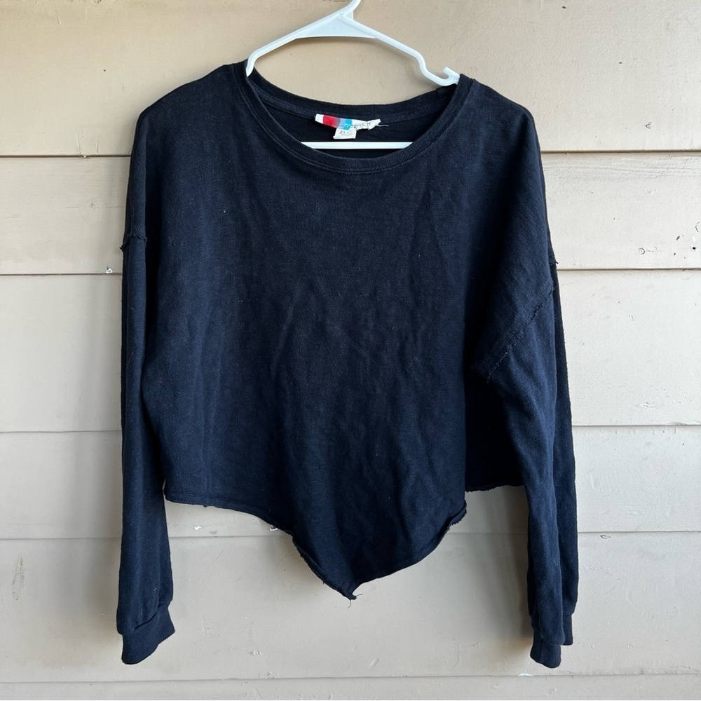 FP Beach Black Cropped Sweater - Women's Size XS